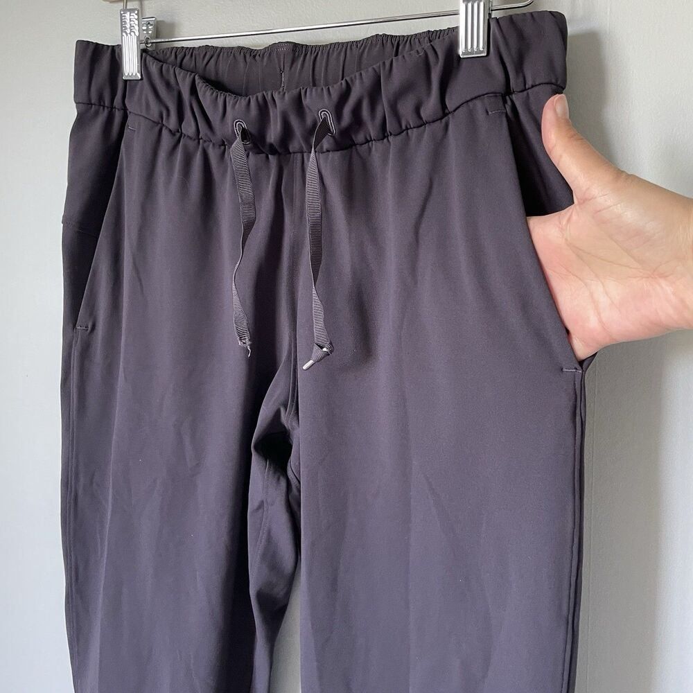 Lululemon On The Fly Athletic Performance Pants Black Gray Women's 6 Tall 31.5" - Picture 5 of 11